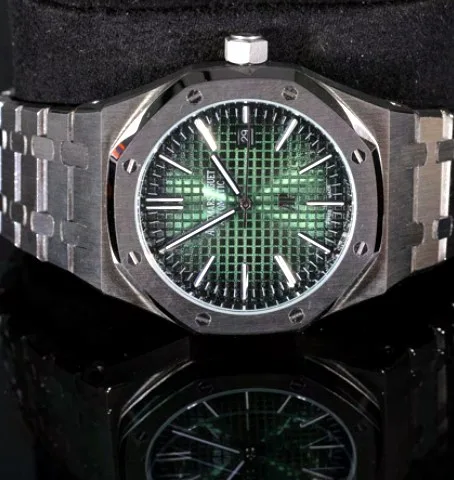 Octagonal Bezel Sport Watch — Green Tapisserie Dial