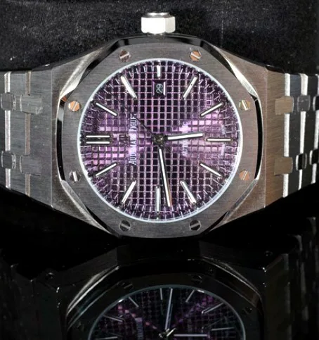 Octagonal Bezel Sport Watch — Purple Tapisserie Dial