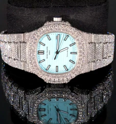 Iced Cushion Sport Watch — Ice Blue Baton Dial